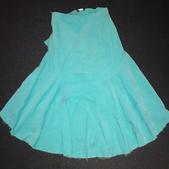 Fun Turquoise Skirt - Picture 2 of 3